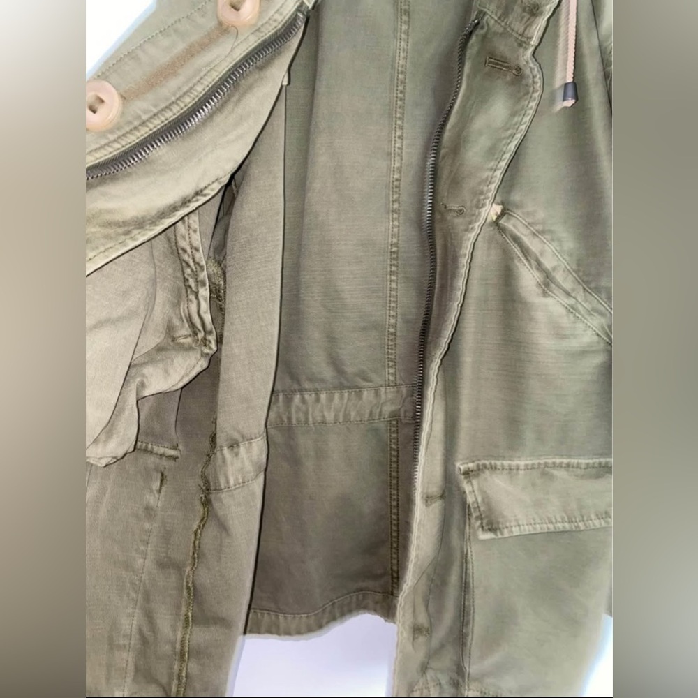 Free People Joshua Tree Utility Cargo Jacket hooded oversized 100% cotton canvas - Picture 7 of 11